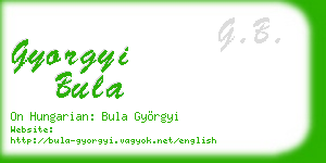 gyorgyi bula business card